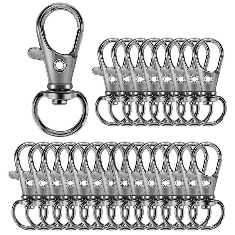 5/20/50/100Pcs Key Chain Clip Hooks Swivel Clasps Lanyard Snap Hook Lobster Claw Clasp for Keychain DIY Jewelry Crafts(32mm)