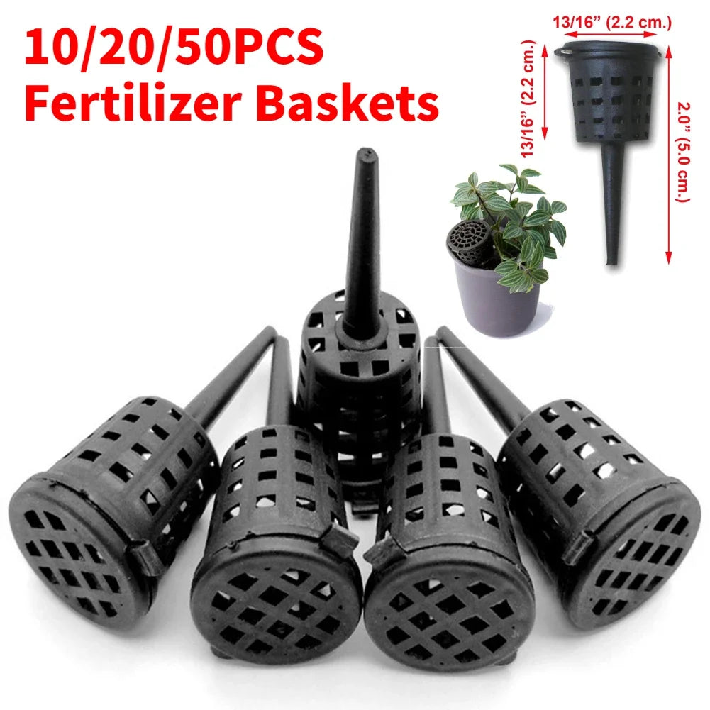 Plant Fertilizer Baskets with Lid Automatic Fertilizer Pot Box Bonsai Fertilizer Container for Flower Pots Bonsai Orchid