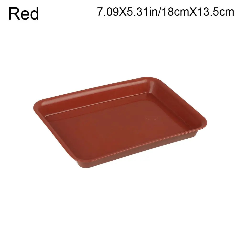 1PC Plastic Heavy Duty Rectangle Flower Pot Indoor Outdoor Plant Saucer Drip Trays Plastic Tray Saucers