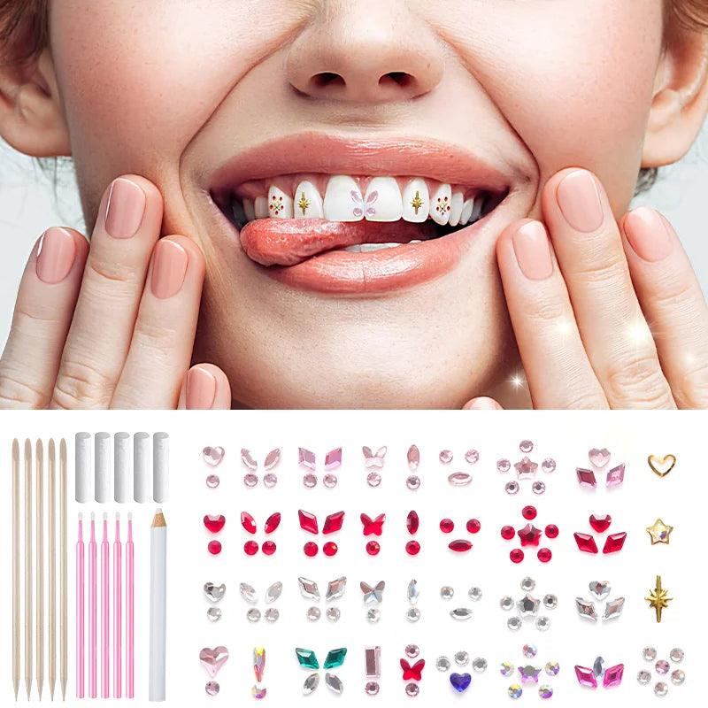 Professional Tooth Gem Kit DIY Crystals Jewelry Kit Teeth Gems Kit Fashionable Tooth Gems Kit for Teeth Teeth Jewelry Starter