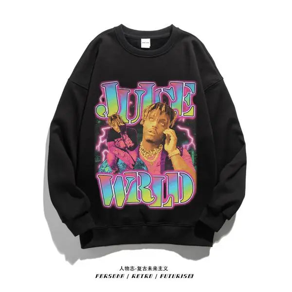 Rapper Juice Wrld 999 Letter Printed Hoodie Y2k Women's Casual Fashion Sportswear Autumn/Winter Hoodie Men's Women's Clothing