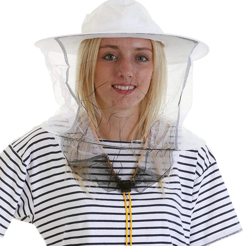 White Bee Hat White Bee Hat Beekeeping Hat Double Wire Hat Beekeeping Protective Apparatus