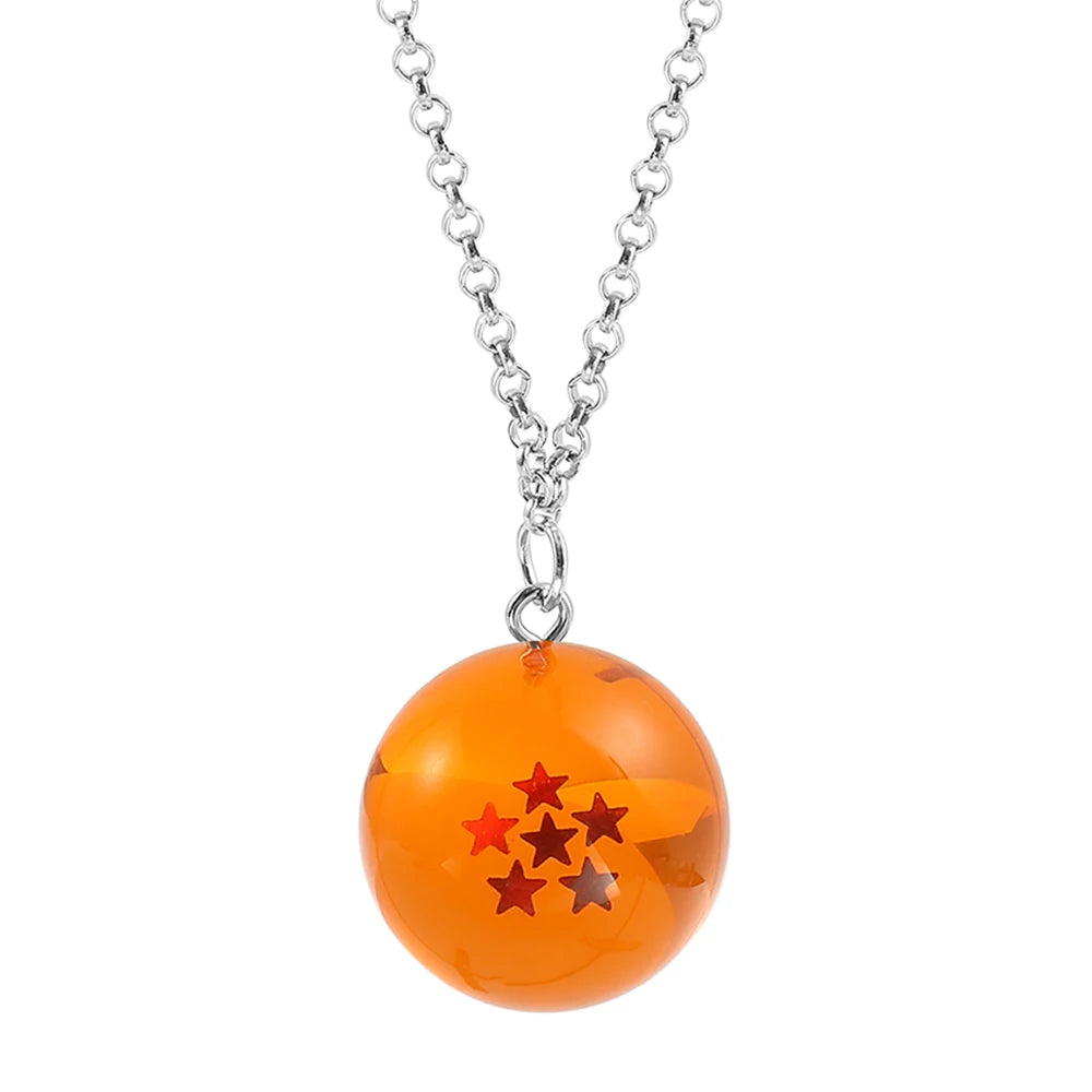 Dragon Ball Necklaces  Pendants Reiki Gemstone Round Bead Ball Fittings Women Men Jewelry
