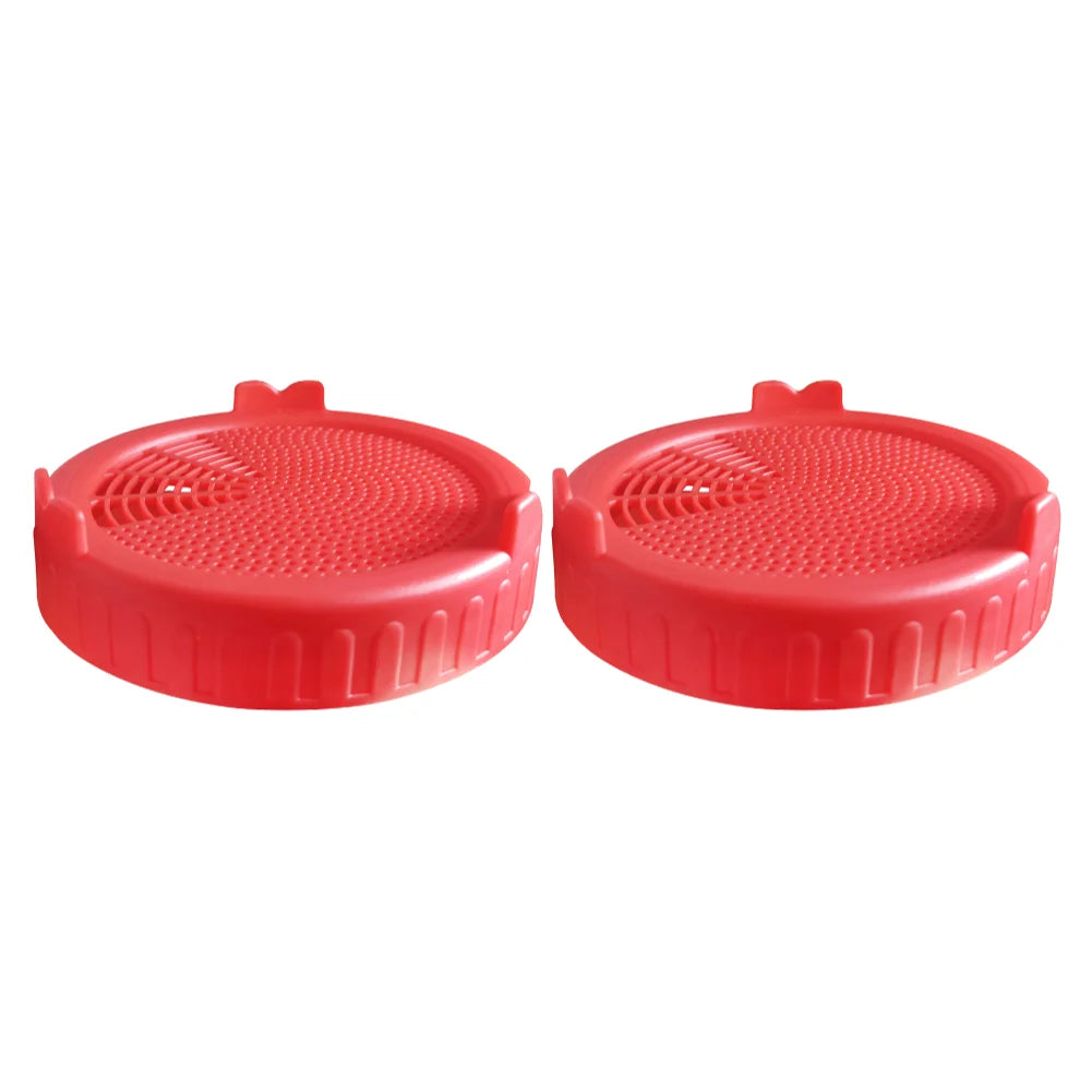 1-2PCS Plastic Sprouting Lid Food Grade Seed Crop Germination Vegetable Plastic Sealing Ring LidMesh Sprout Cover For Mason Jar