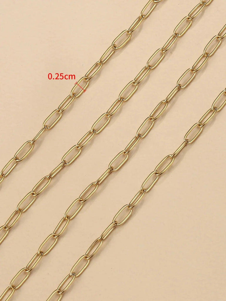 1Meter 2Meters Stainless Steel Flat Chains For Jewelry Making DIY Components Accessories Material