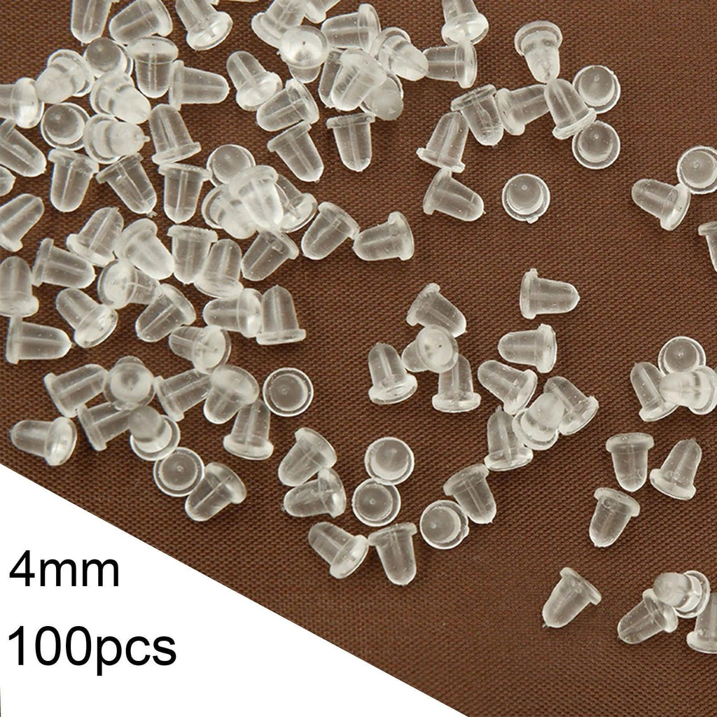 100pcs/lot Plastic ear plugs Earring Back Diy Jewelry Accessories Plastic Ear Plugging/Blocked Ear Stud Earring Stopper Findings