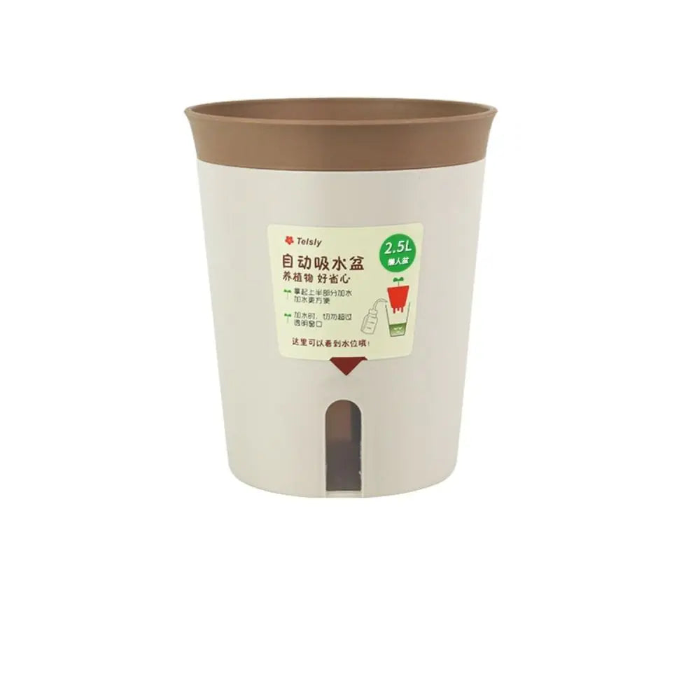 Lazy Hydroponic Flower Pot Water-Absorbing Flowerpot Succulent Plant Pot Plastic Self Watering Planter Living Room Office Decor