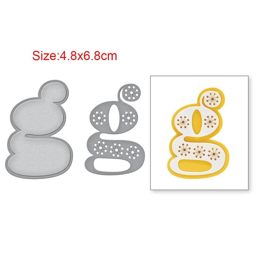 Stitched Alphabet Metal Cutting Dies Stitched Punctuation Symbols Numbers Die Cuts for DIY Scrapbooking Crafts Card Making