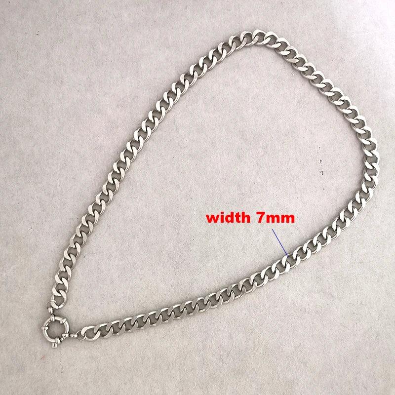 Anchor Clasp Necklace Women Men Choker Stainless Steel Geometric Link Cuba Chain Basic DIY Gold Silver Color Buckle Design