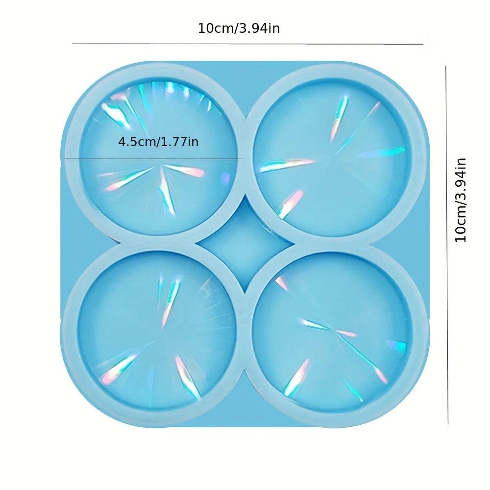 Holographic Light and Shadow Phone Stand Silicone Mold Decorative Sticker Grips Crystal Epoxy Resin Mold