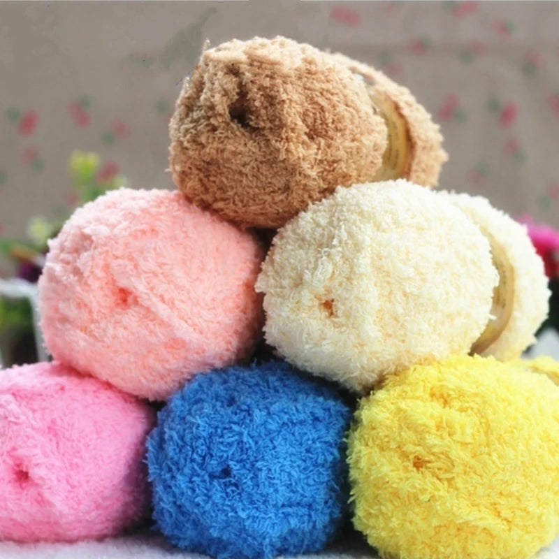 50g/Ball Soft Cashmere Knitting Yarn Baby Fleece Knitting Crochet Yarn Wool Thread For Blanket Sweater Scarf Hat Towel