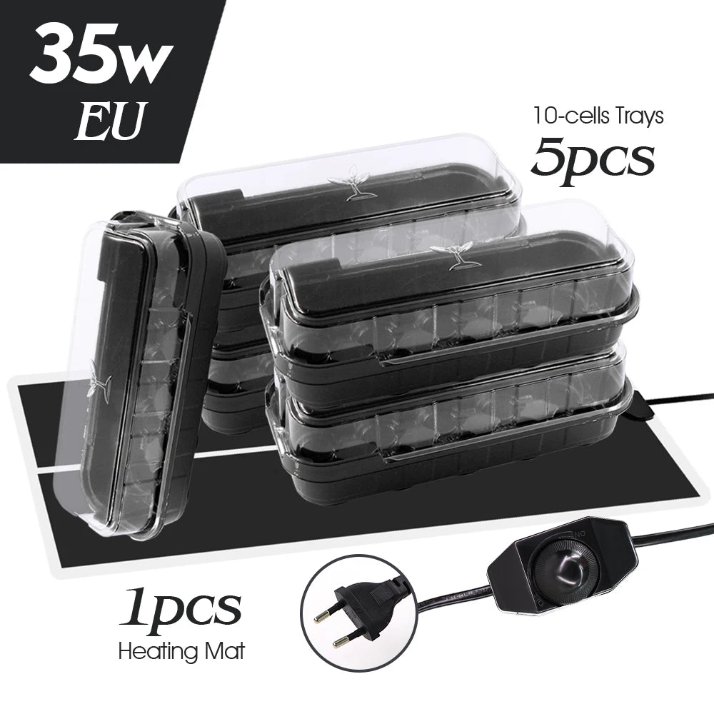 14/35W Plant Heating Pad Warmer Heat Mat  Nursery Seedling Trays Greenhouse Germination Box US/EU/UK/AU Plug Temperature Control
