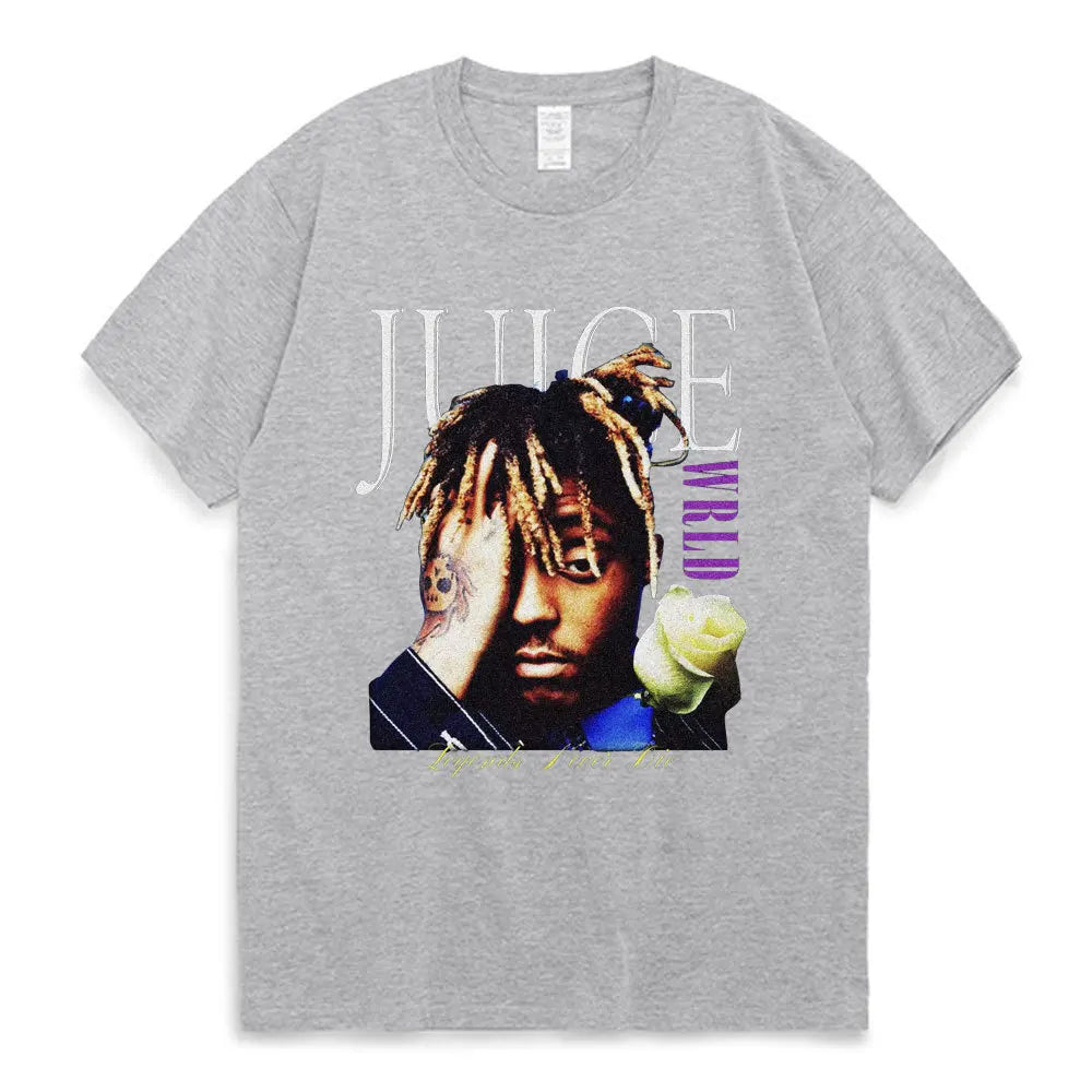Rapper Juice Wrld 999 Short T Shirt Men's Women's Letter Printed Tshirts Y2k Casual Fashion Sportswear Summer Clothing