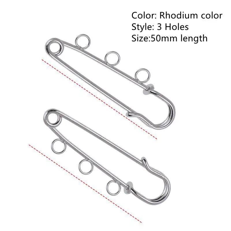 10pcs/Pack Safety Pins Brooch Blank Base Brooch Pins Rings Jewelry Pin for DIY Jewelry Making Supplies Accessories