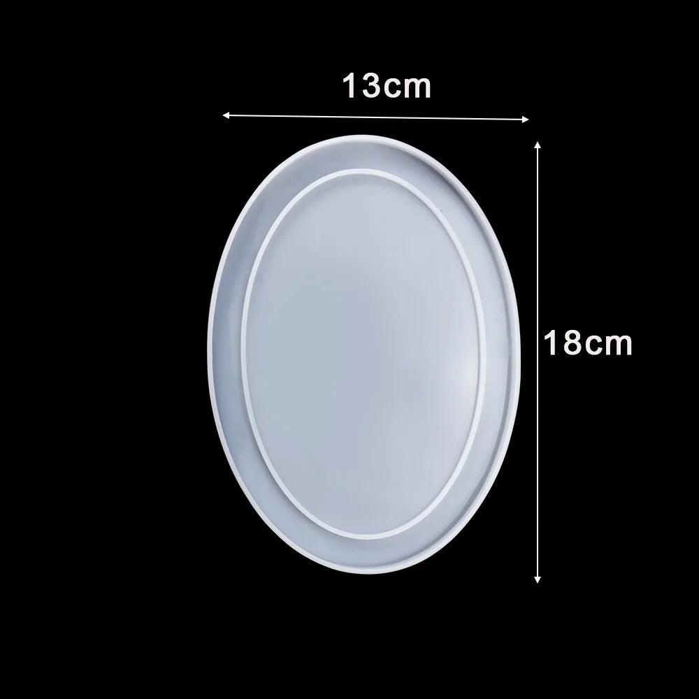 Rectangle Photo Frame Silicone Mold Oval Shape Ornaments Epoxy Resin Mould for DIY Epoxy Resin Mold Crafts Table Home Decoration