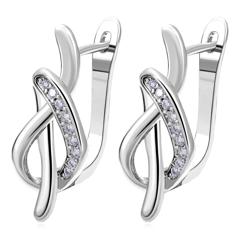 Juya 18K Gold Plated Copper Material Anti-Allergy Earwire Fixture Earring Hook Clasps For DIY Women's Earring Making Accessories