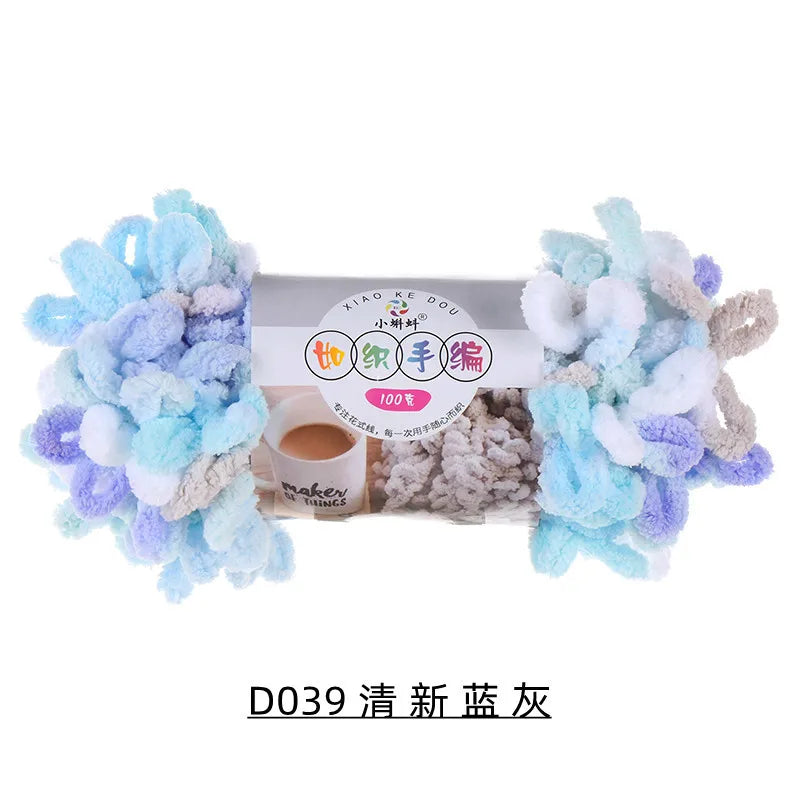100g 100% Polyester Finger Loops Yarn for Hand-woven DIY Knitting and Crocheting Projects