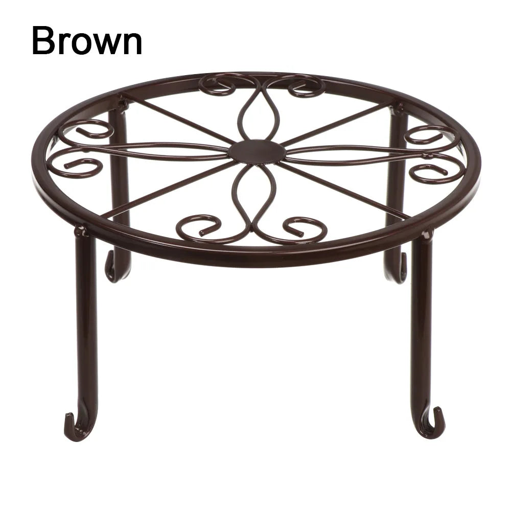 Metal Potted Plant Stands with Saucer for Indoor and Outdoor Plants 9 Inches Flower Pot Planter Holder Flower Pot Stand
