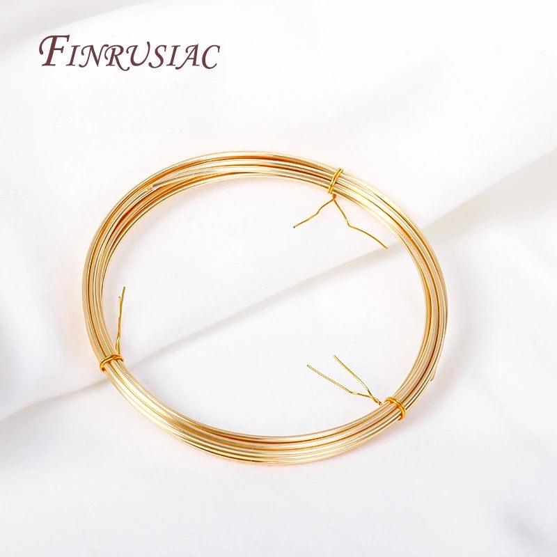 5 Meters 18K Gold Plated Copper Wire DIY Jewelry Making Brass Metal Wire For Handmade Wire Jewelry Crafts