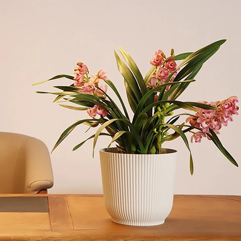 Simple environmental protection round large diameter thickened horticultural flowerpot simple thickened flowerpot Home Supplie