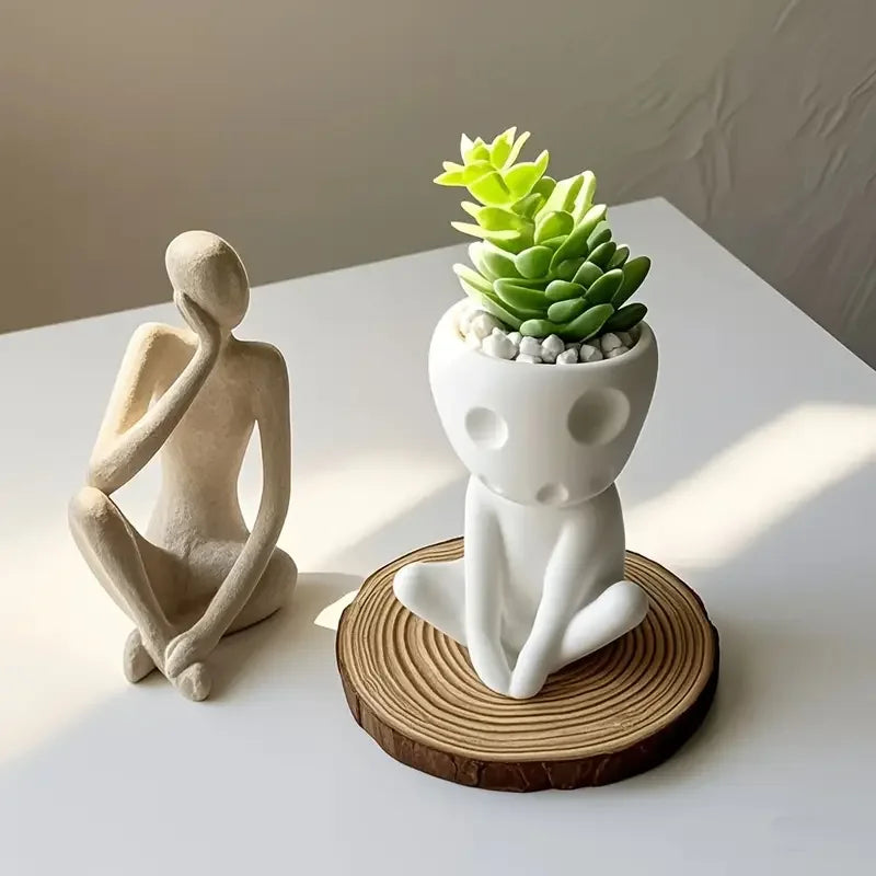 Kawaii Tree Elves Planter Pot Kodama Gardening Pot Small Plant Holder Air Plant Holder Plant Pots Flower Pots for Indoor Plants