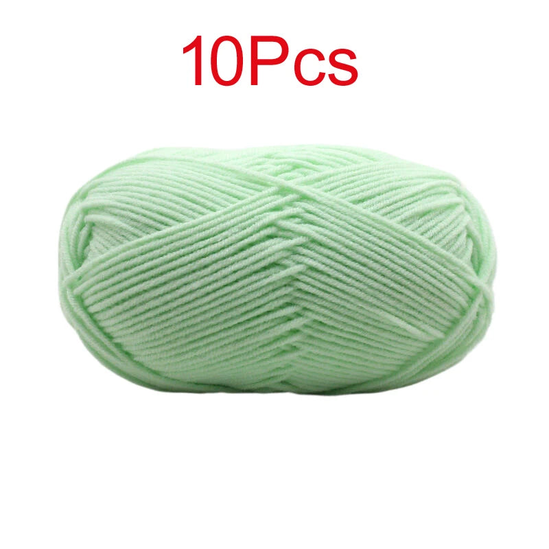 10 Pieces Multi Color Cotton Knitting Yarn Soft Warm Crocheting Yarn for Hand Knit Sweaters Hats Scarves Blankets Amigurumi