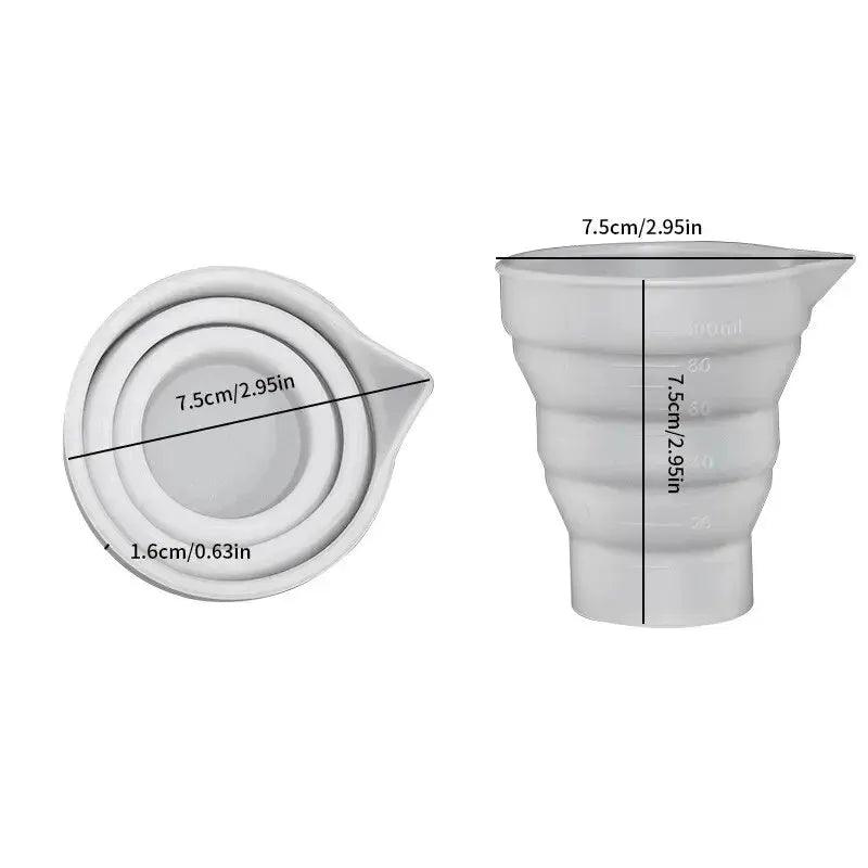50-500ml Foldable Silicone Measuring Cup Multi-spec Portable Liquid Container Silicone Mixing Cup For DIY Epoxy Resin Jewelry H