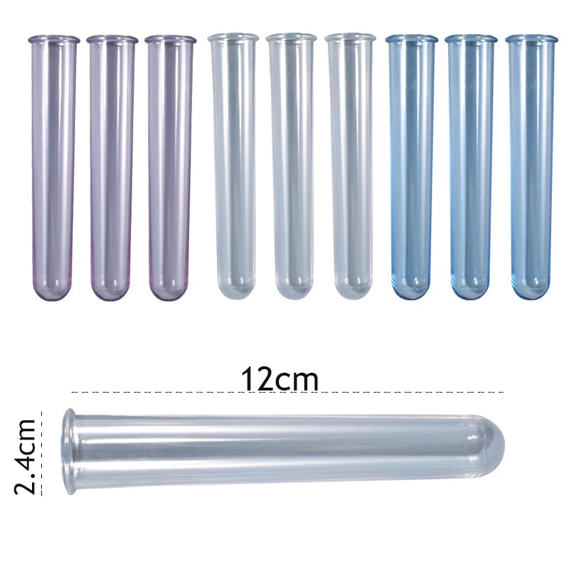 5/10Pcs Acrylic Test Tubes for Plant Incubator Flower Concrete Cement Pot Test Tubes