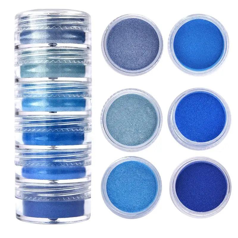 6 Colors/Set Pearlescent Powder Resin Pigment Natural Mica Mineral Powder DIY Epoxy Resin Dye Jewelry Making Makeup Supplies
