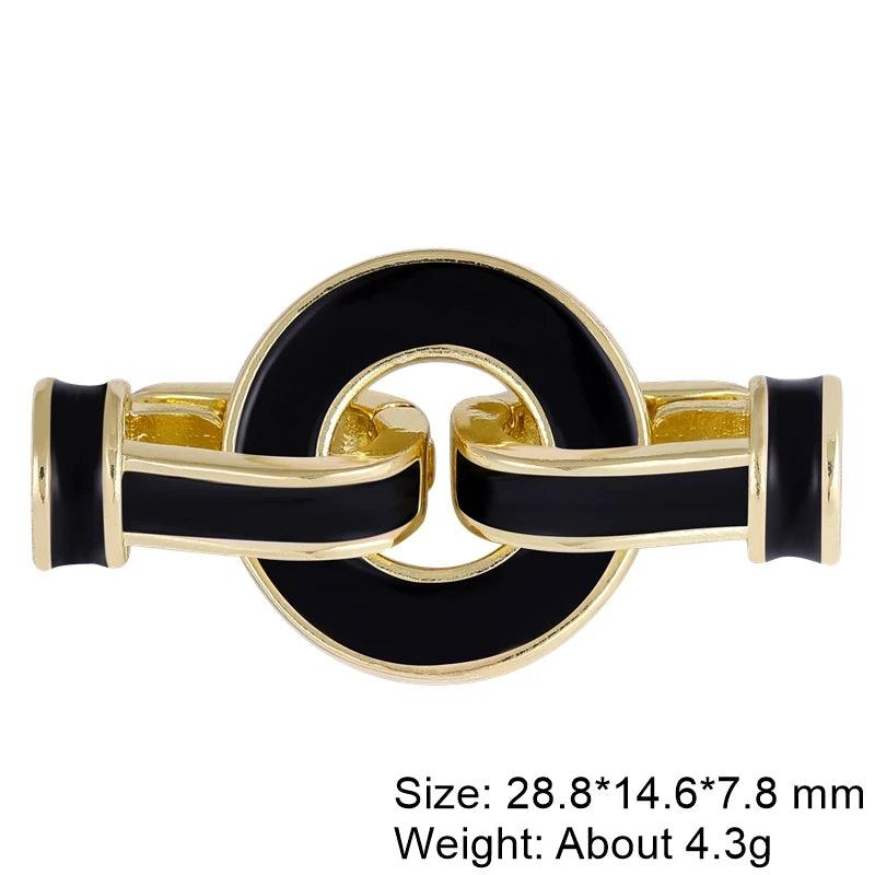 Juya 18K Gold Silver Plated Fasteners Accessories Creative Closure Lock Clasps For DIY Needlework Beads Pearls Jewelry Making