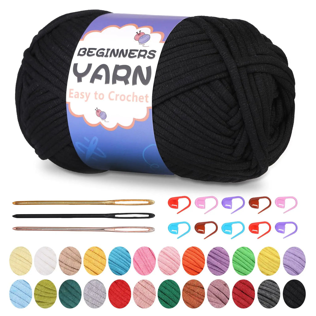 Fenrry 200g Crochet Yarn for Beginners with Stitch Markers