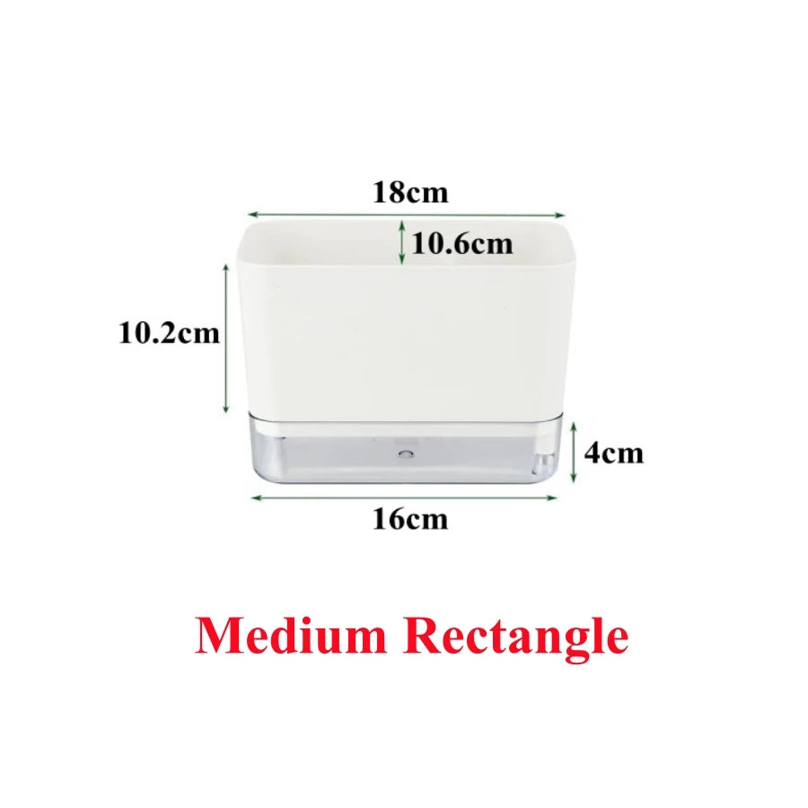 Magnetic Adsorbtion Design Self Watering Planter, Plastic Pot, Automatic-Watering Planter for All House Plants, Succulents, Herb