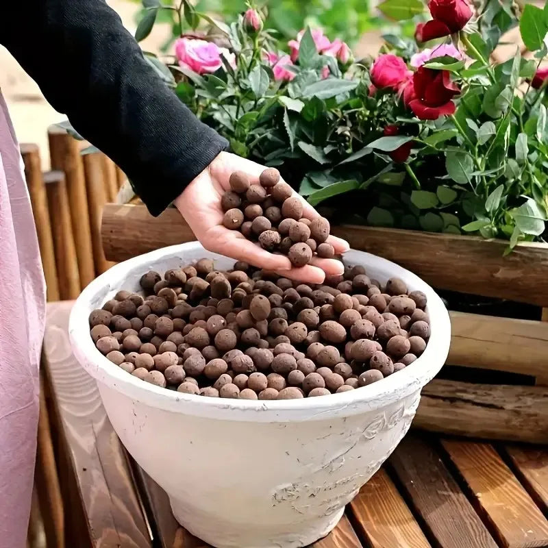 Lightweight & Breathable Terracotta Pellets for Aquarium Decor, Water Plant Cultivation, Succulents &Bonsai, Enhances Drainage