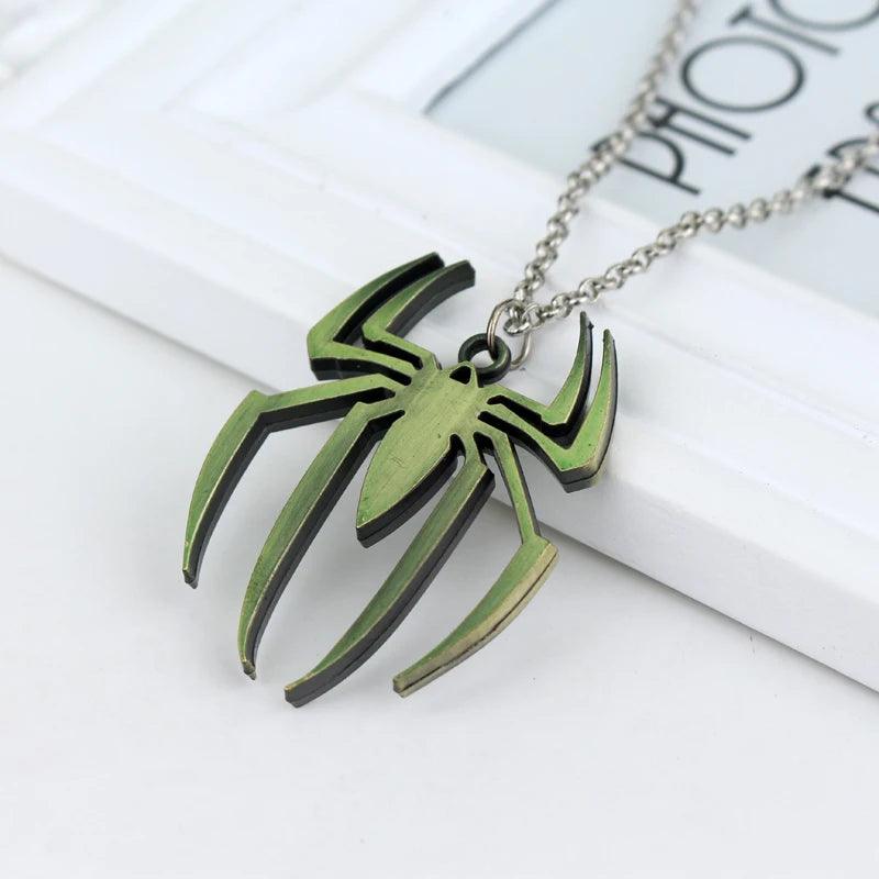 Spider Punk Pendants Chain Mens Necklaces Silver Color Neck Chain Gothic Couple Streetwear Gifts