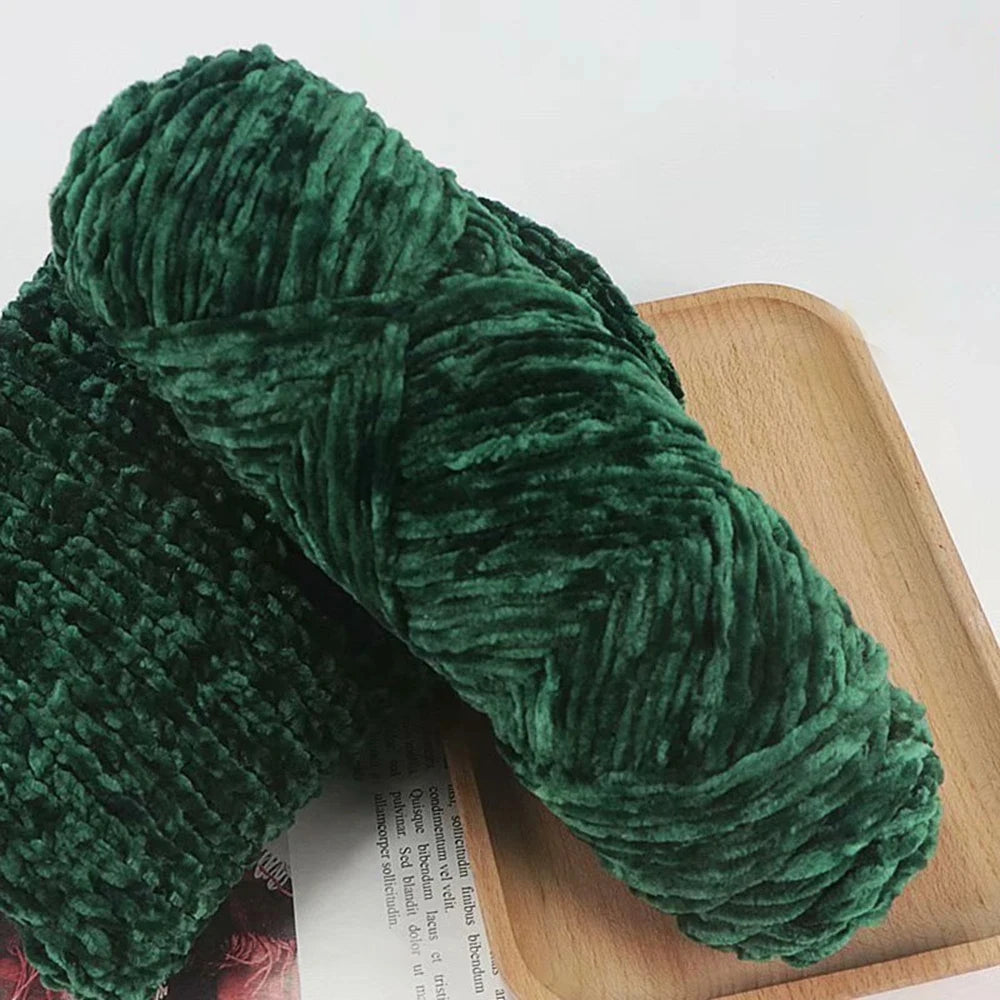 Chenille Soft Velvet Yarn 95g Blended Knitting Wool for Handmade Scarf Coat Baby Blanket and Hat
