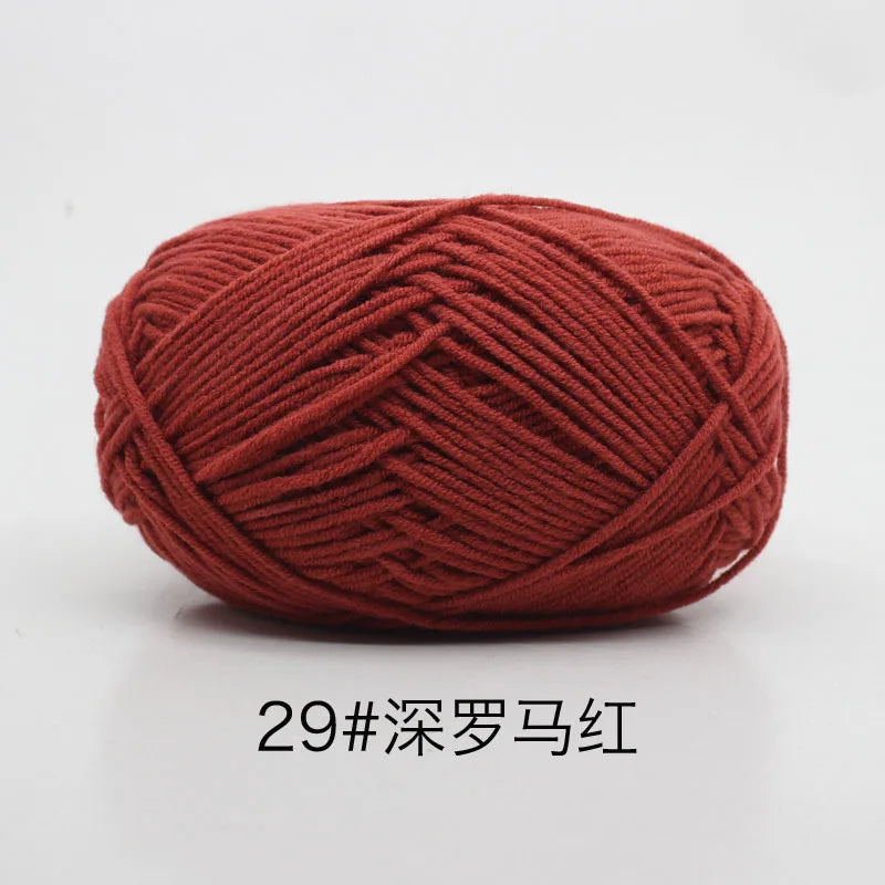 4ply Milk Cotton Knitting Yarn Set for Crochet Crafts and DIY Projects