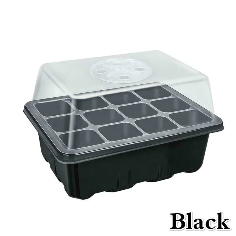 12 Hole Seedling Trays Seed Starter Plant Flower Grow Box Tools Propagation for Home Gardening Starting Germination Supplies