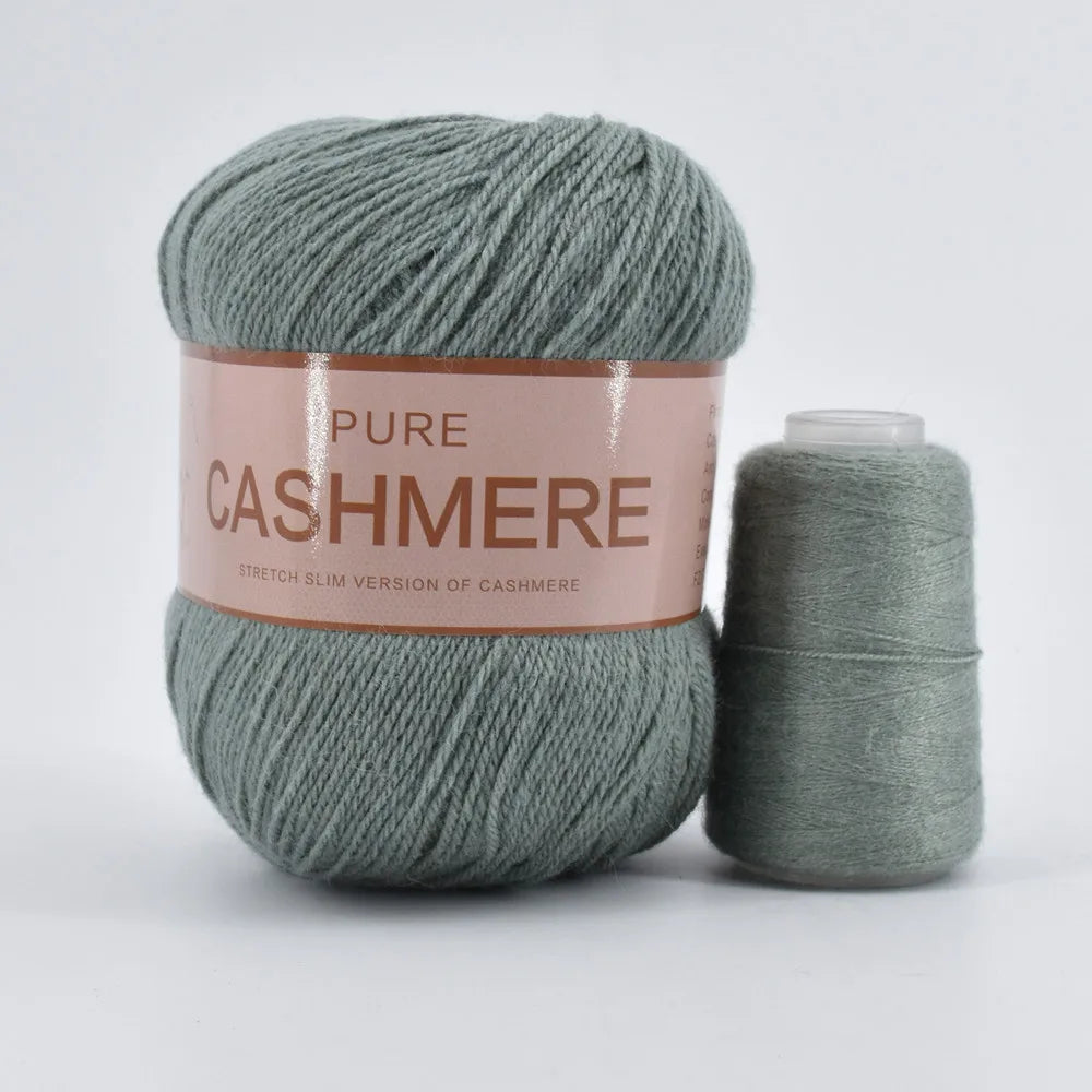Pure Mongolian Cashmere Yarn for Crocheting 3-Ply Worsted Warm Soft Weaving Fuzzy Knitting Thread Pack of 5