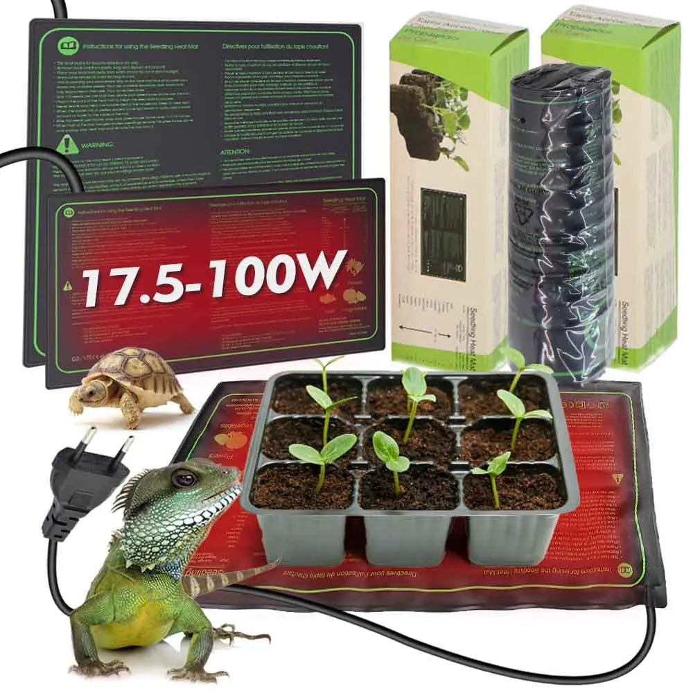 3-size PVC Seedling Thermostat Heating Pad Waterproof Reptile Heat Mat for Greenhouse Indoor Garden Aquarium Terrarium Heaters
