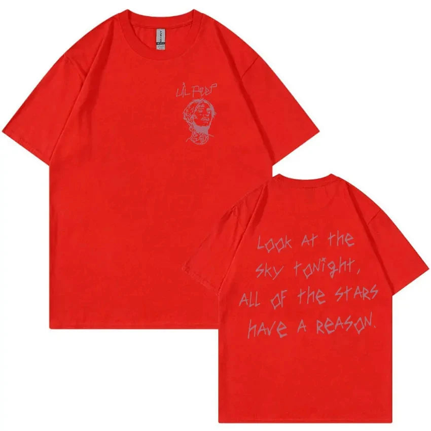 Rapper Lil Peep Concert Graphic T Shirt Men's Cotton Short Sleeve Unisex Hip Hop Oversized Streetwear Tees