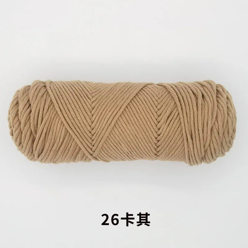 Milk Cotton Yarn 8 Ply Acrylic Crochet For Amigurumi Doll