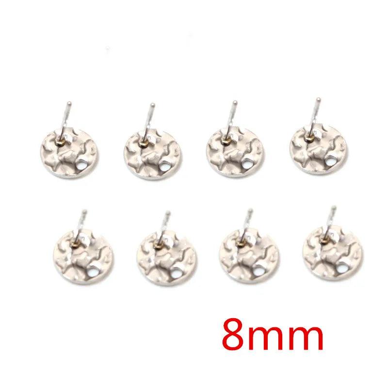 20pcs 316L Stainless Steel Geometric Earring Stud Posts Connector Fashion Styles DIY Jewelry Making Findings Accessories