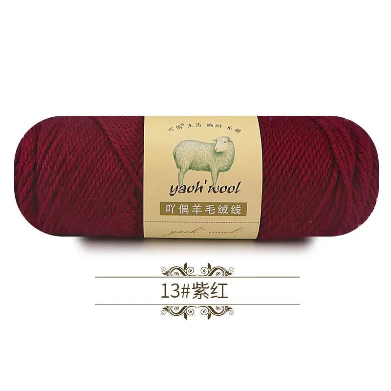 100g 50% Wool and 50% Acrylic Yarn for Hand Knitting and Crocheting Sweaters Blankets Hats and Shawls