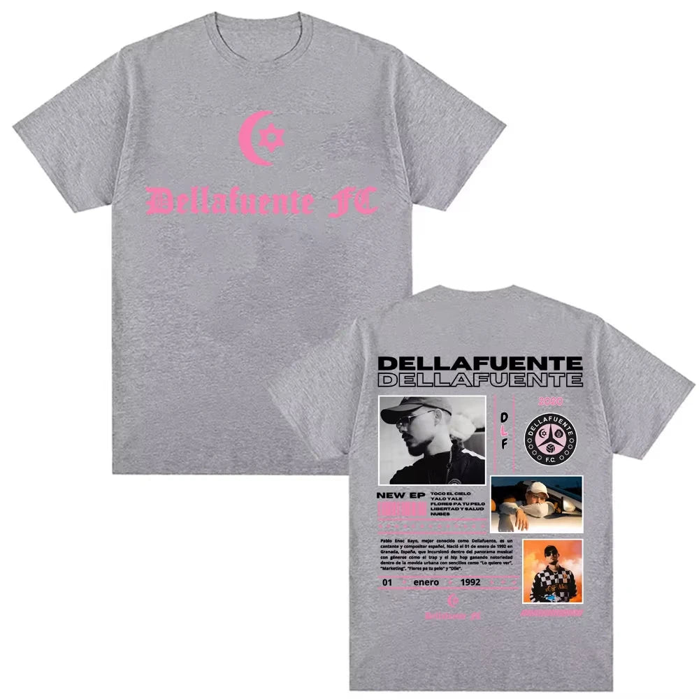 Rapper Dellafuente Tour Cover T-Shirts for Men Harajuku Fashion Trend Cool Unisex High Quality O-Neck Loose T-Shirt