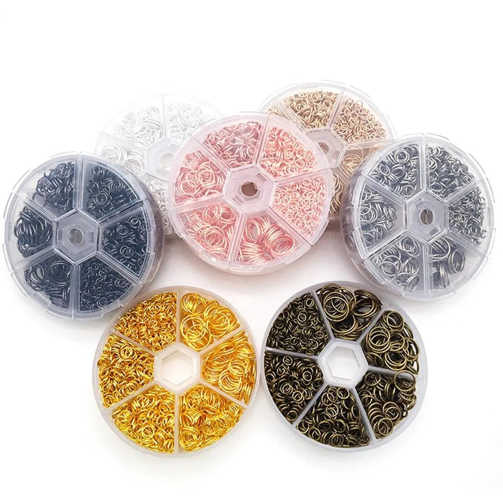 Mixed 6 Sizes Open Jump Rings, 4mm 5mm 6mm 8mm 10mm 12mm Jump Ring Jewelry Keychain For Jewelry Making Accessories