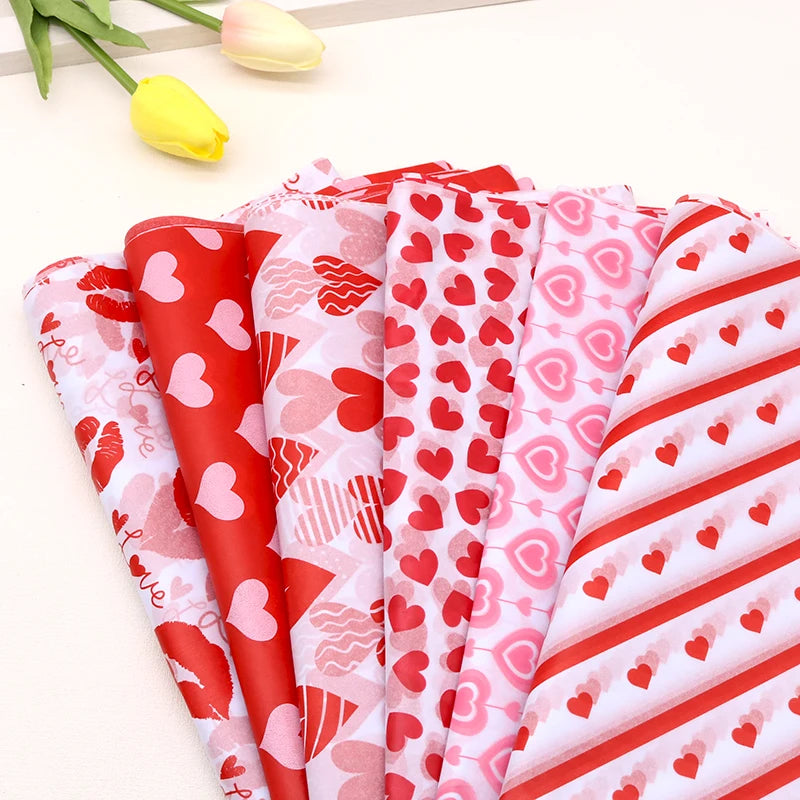 10 Sheets 50*66CM Love Valentine's Day Tissue Paper DIY Handmade Craft Paper Flowers Gift Packing Wedding Party Decor Supplies