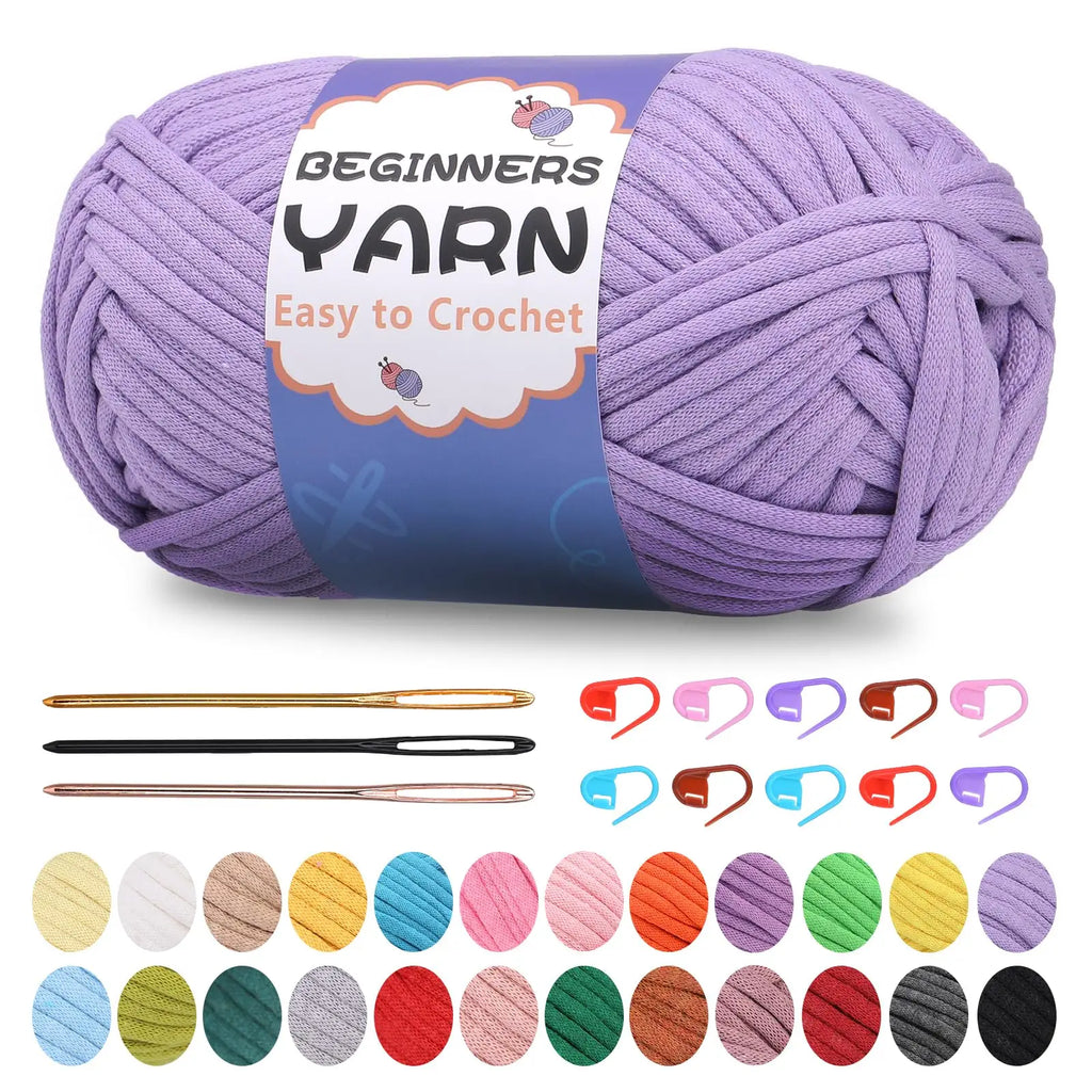 Fenrry 200g Crochet Yarn for Beginners with Stitch Markers
