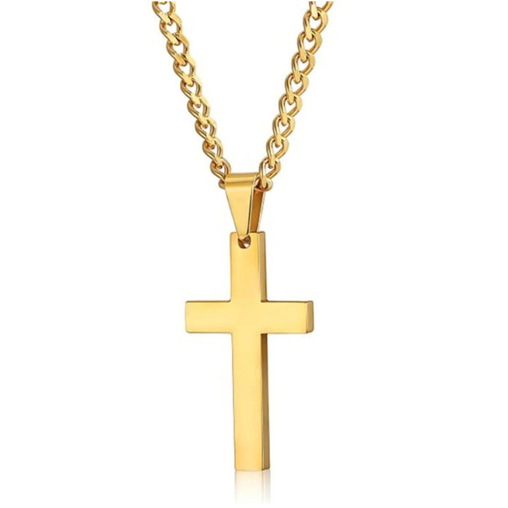 Christian Cross Pendant Necklace Men's Necklace New Fashion Metal Religious Amulet Pendant Accessory Party Jewelry