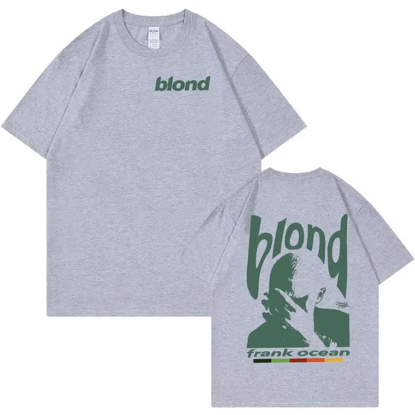 Rapper Frank Retro Graphic T Shirt Men's Hip Hop Ocean Album Clothing T-Shirts Y2k Unisex Blond Fashion Oversized