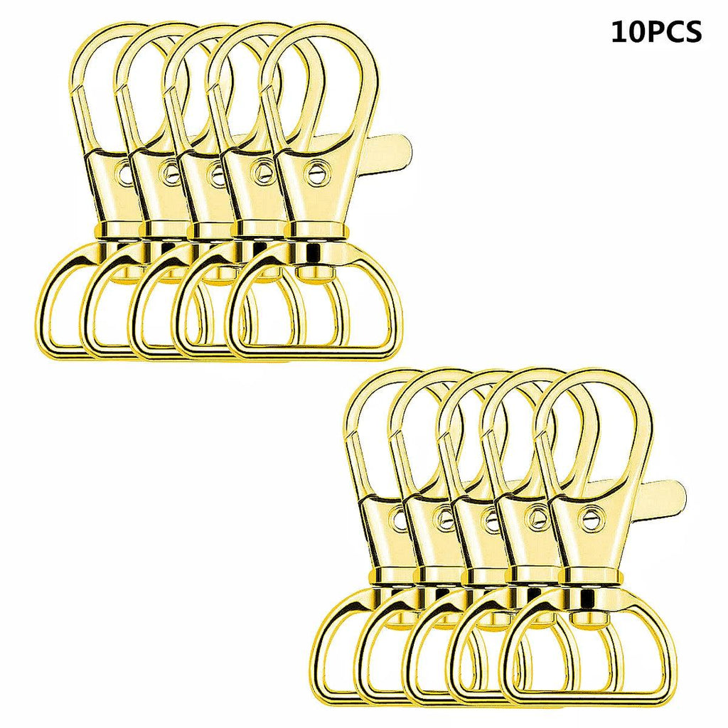 10PCS Swivel Hook Key Chain Clip Hook D-Ring Clip Lanyard Hardware for Keychain Making Lanyard Making Wallet Hardware DIY Crafts